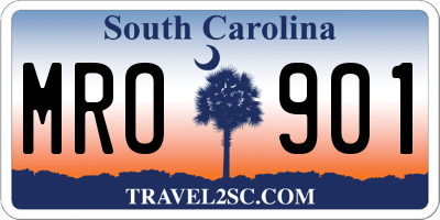 SC license plate MRO901
