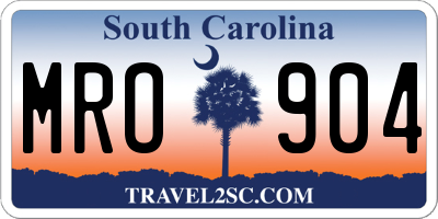 SC license plate MRO904