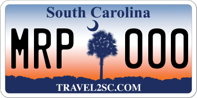 SC license plate MRP000