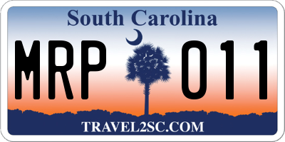 SC license plate MRP011
