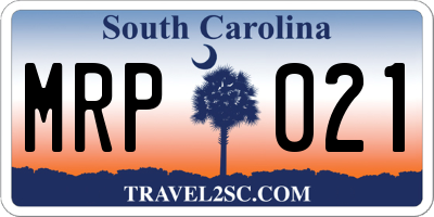 SC license plate MRP021
