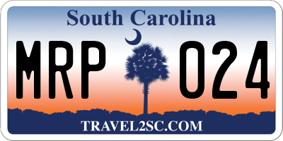 SC license plate MRP024