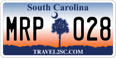 SC license plate MRP028