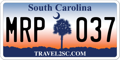SC license plate MRP037