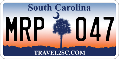 SC license plate MRP047