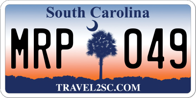 SC license plate MRP049