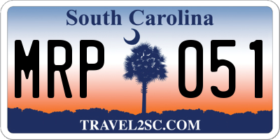 SC license plate MRP051