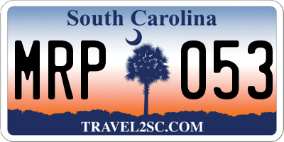 SC license plate MRP053
