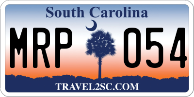 SC license plate MRP054