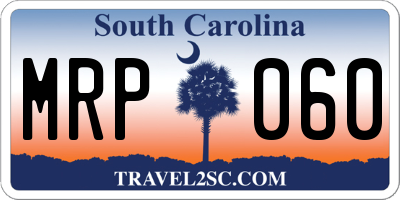 SC license plate MRP060