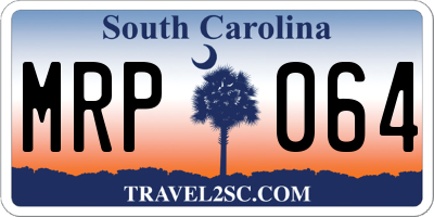 SC license plate MRP064