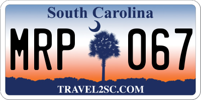 SC license plate MRP067