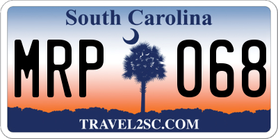 SC license plate MRP068