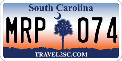 SC license plate MRP074