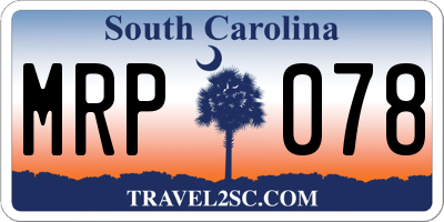 SC license plate MRP078