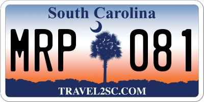 SC license plate MRP081