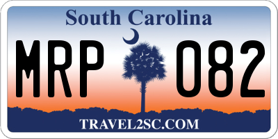 SC license plate MRP082