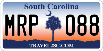 SC license plate MRP088