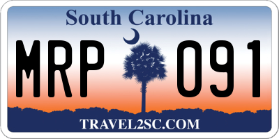 SC license plate MRP091
