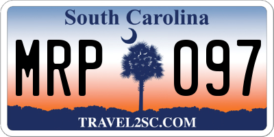 SC license plate MRP097