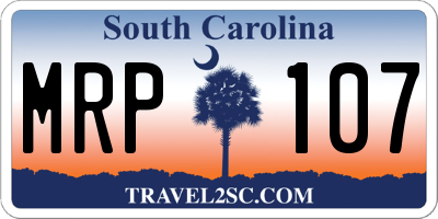 SC license plate MRP107