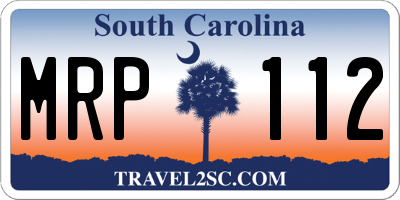 SC license plate MRP112