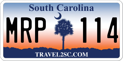 SC license plate MRP114