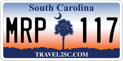 SC license plate MRP117