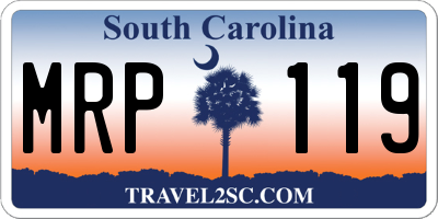 SC license plate MRP119