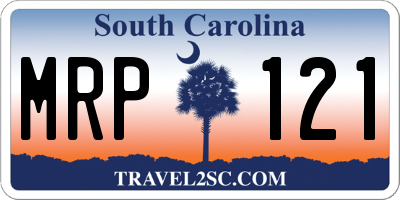SC license plate MRP121
