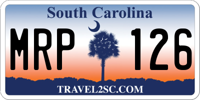 SC license plate MRP126