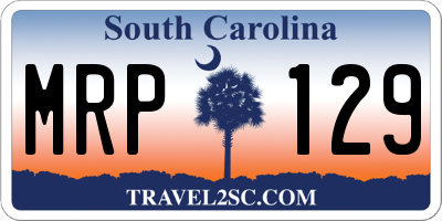 SC license plate MRP129