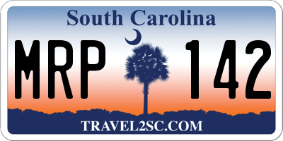 SC license plate MRP142