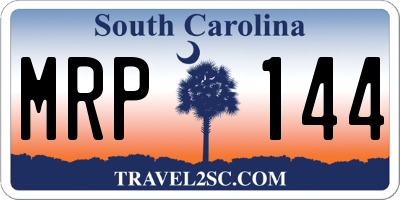 SC license plate MRP144