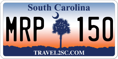 SC license plate MRP150