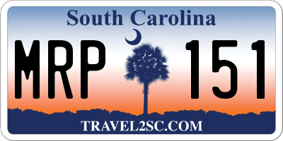 SC license plate MRP151