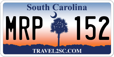SC license plate MRP152