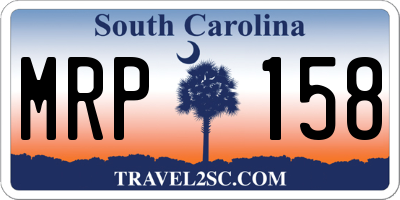 SC license plate MRP158