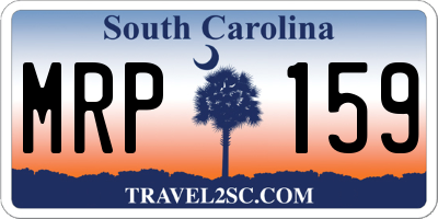 SC license plate MRP159