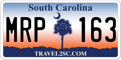 SC license plate MRP163