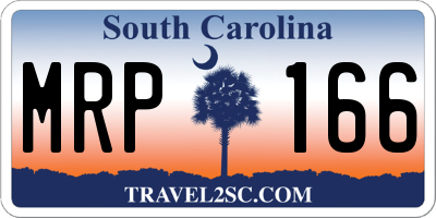 SC license plate MRP166