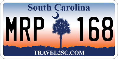 SC license plate MRP168
