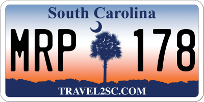 SC license plate MRP178
