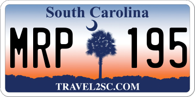 SC license plate MRP195