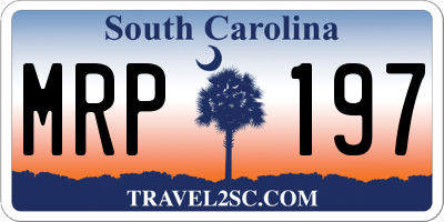 SC license plate MRP197