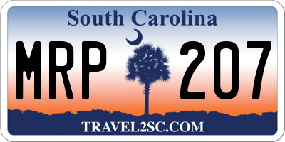 SC license plate MRP207
