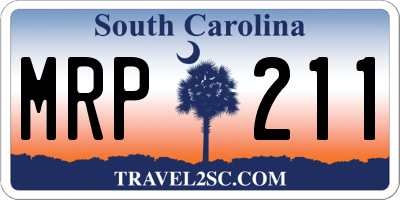 SC license plate MRP211