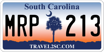 SC license plate MRP213