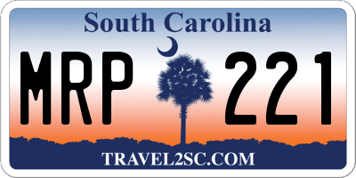 SC license plate MRP221