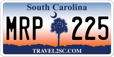 SC license plate MRP225